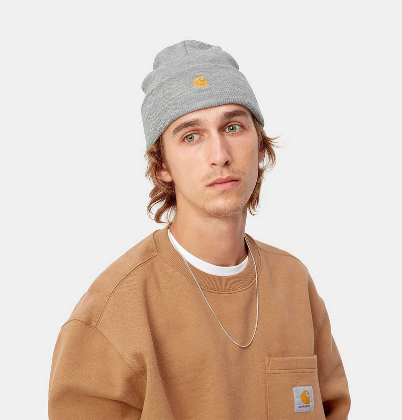 Carhartt WIP Chase Beanie in Grey Heather