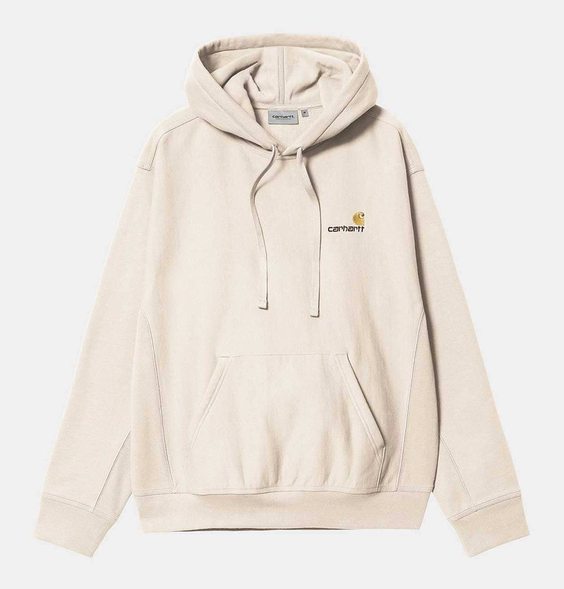 Carhartt WIP Hooded American Script Sweatshirt in Moonbeam