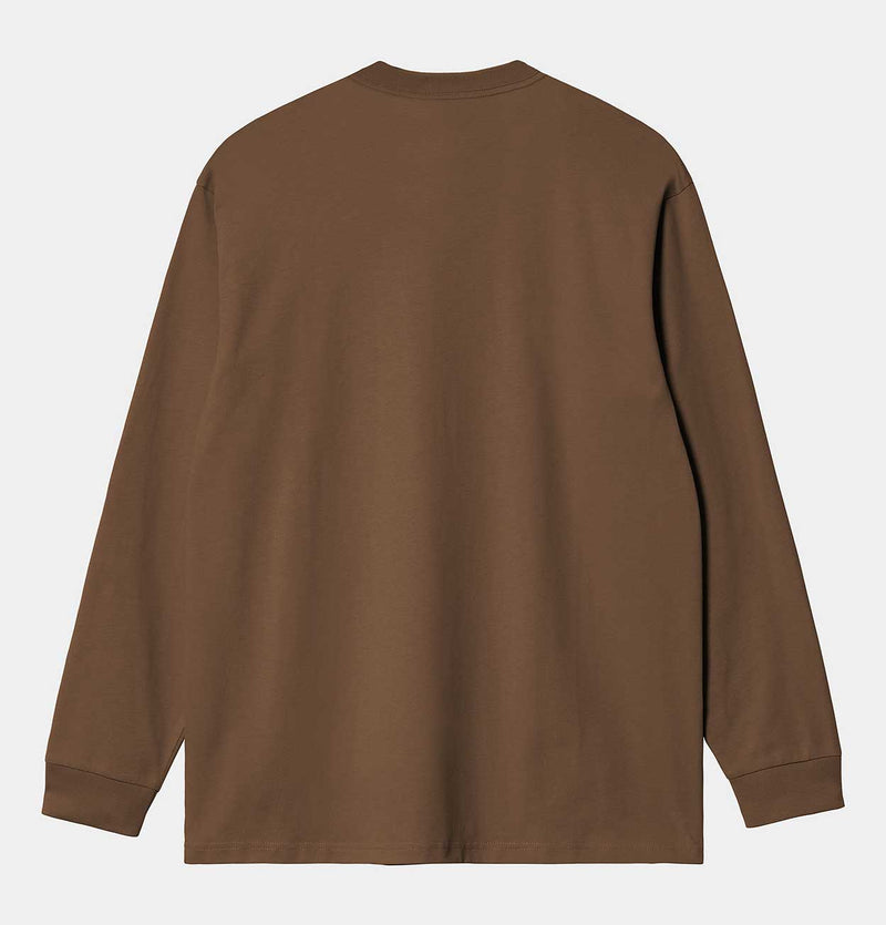 Carhartt WIP Long Sleeve Chase T-Shirt in Chocolate