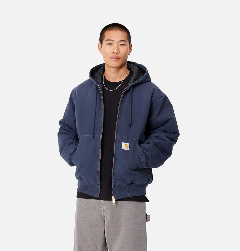 Carhartt WIP OG Active Jacket in Air Force Blue Aged Canvas