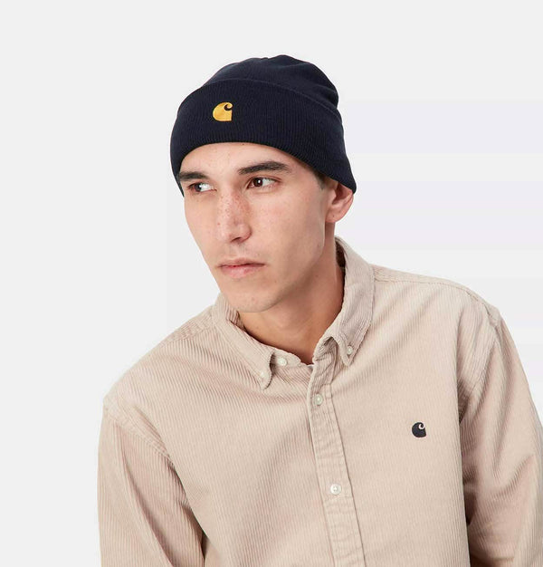 Carhartt WIP Chase Beanie in Dark Navy