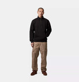 Carhartt WIP Chase Neck Zip Sweatshirt in Black