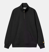 Carhartt WIP Chase Neck Zip Sweatshirt in Black