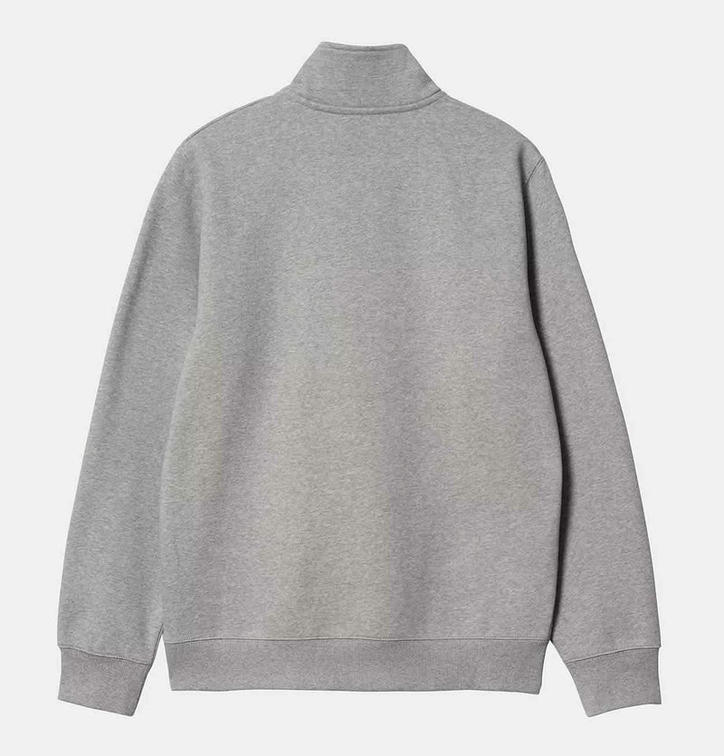 Carhartt WIP Chase Neck Zip Sweat in Grey Heather