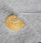 Carhartt WIP Chase Neck Zip Sweat in Grey Heather