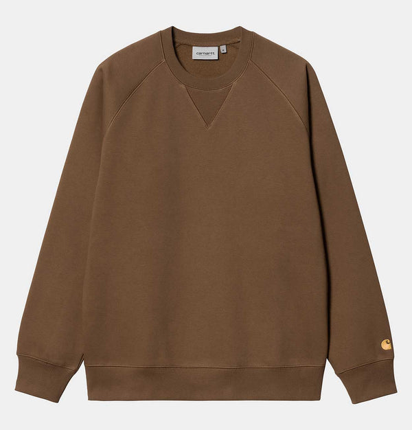 Carhartt WIP Chase Sweatshirt in Chocolate