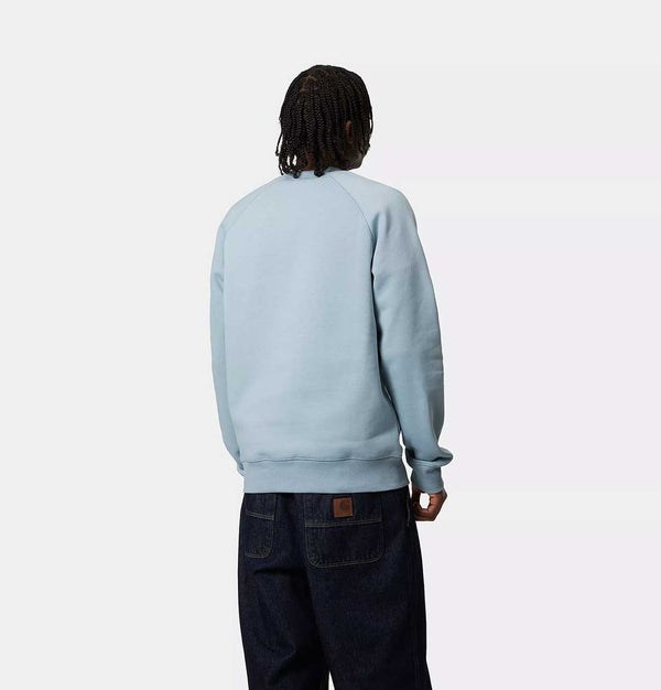 Carhartt WIP Chase Sweatshirt in Frosted Blue