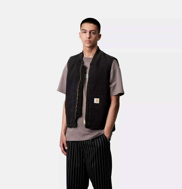 Carhartt WIP Classic Vest in Black Stone Canvas