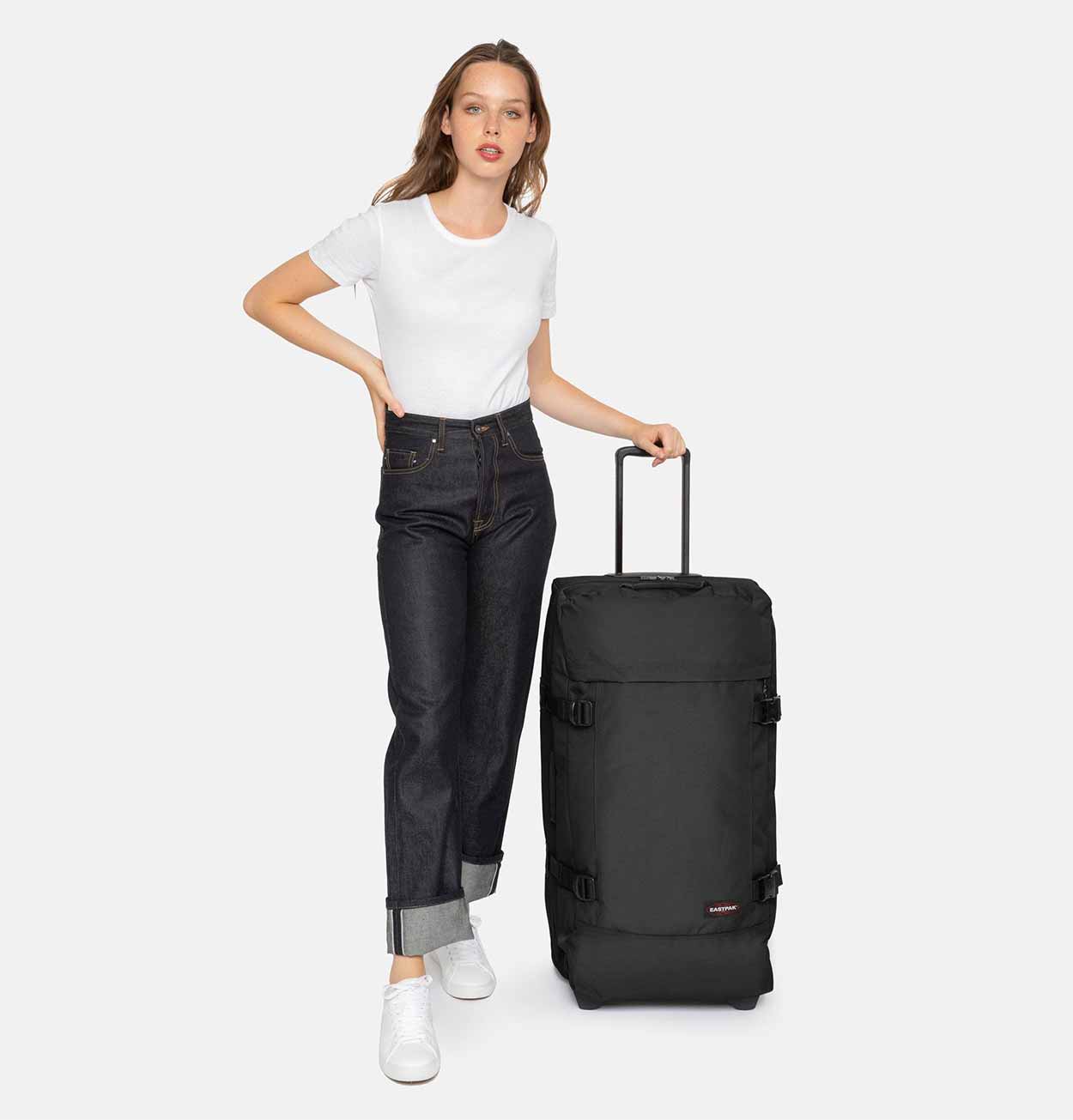 Eastpak Tranverz L Rolling Holdall in Black