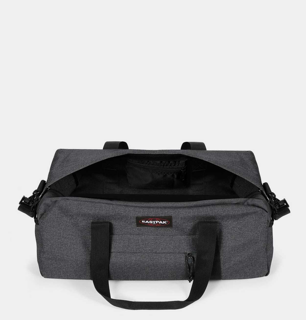 Eastpak Stand+ Small Duffle Bag in Black Denim
