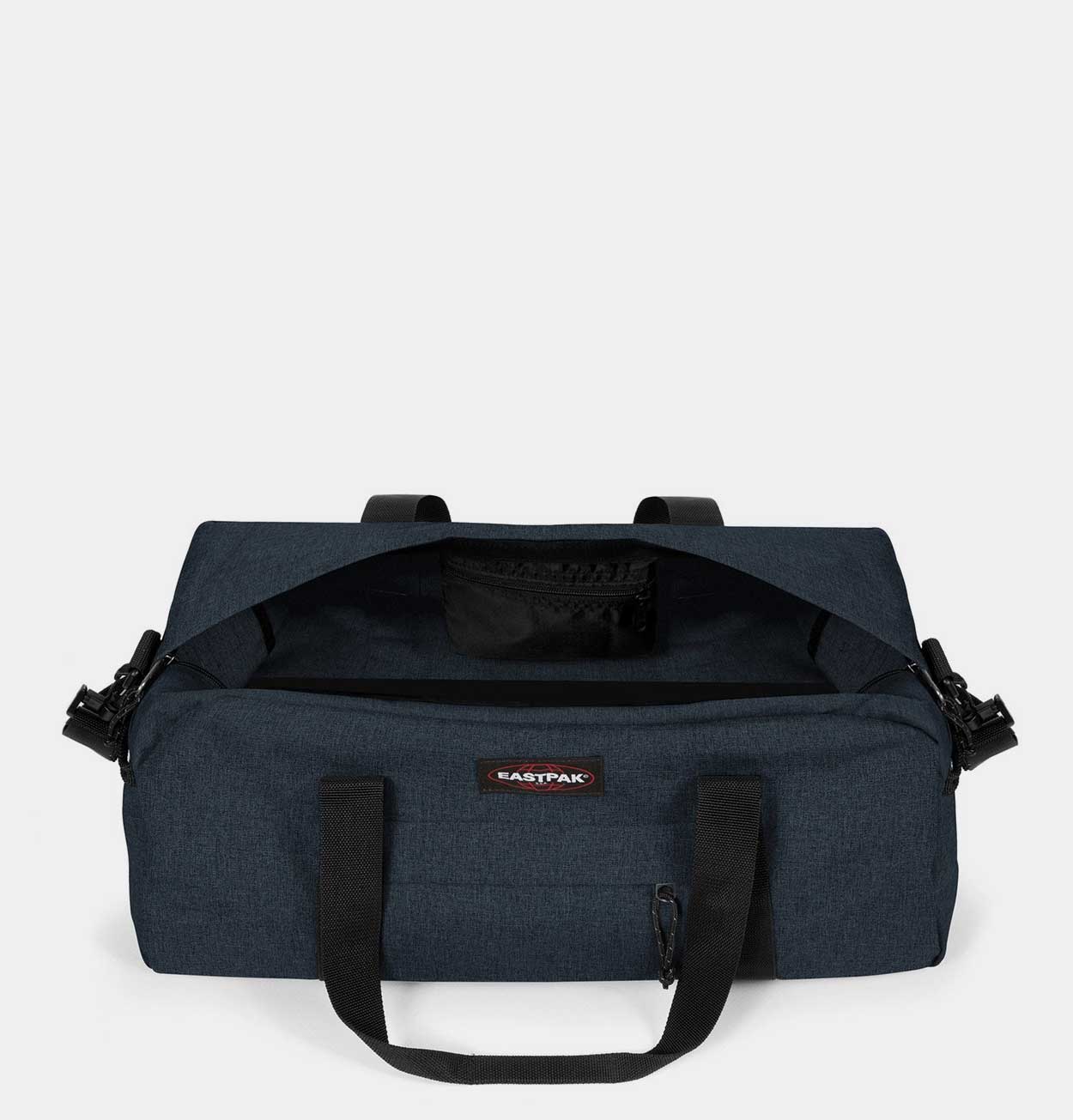 Eastpak Stand+ Small Duffle Bag in Triple Denim Blue