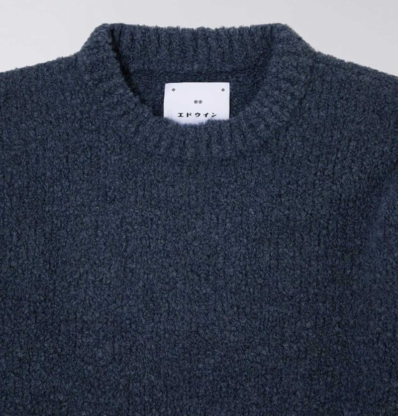 EDWIN Dun Textured Sweater in Ink