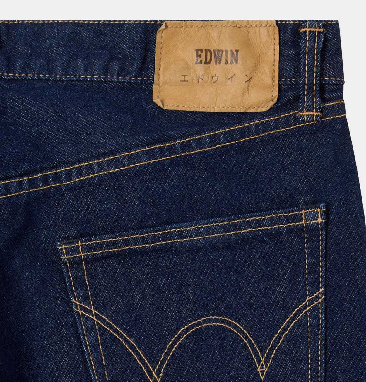 EDWIN Regular Straight Jeans in Blue Rinsed
