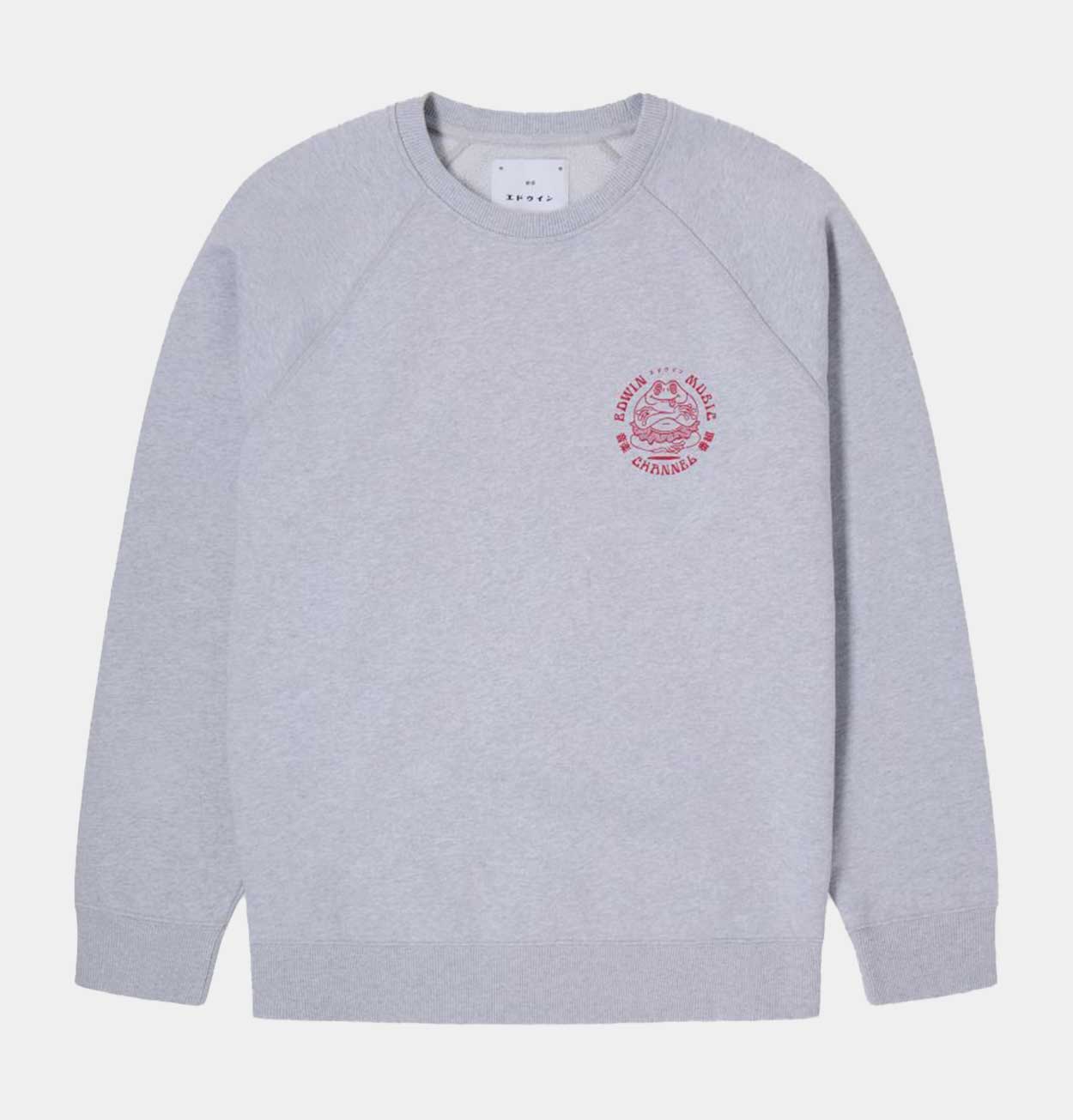 EDWIN Music Channel Sweatshirt in Grey Marl