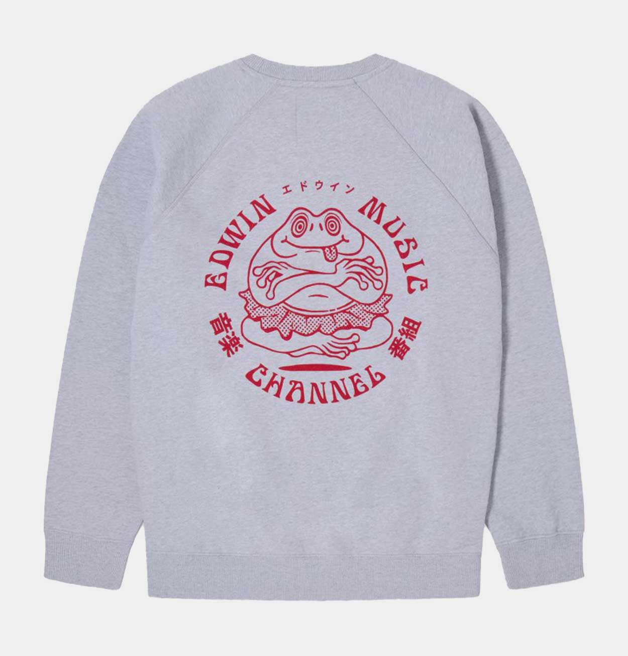 EDWIN Music Channel Sweatshirt in Grey Marl