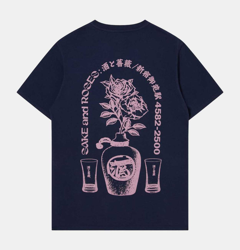 EDWIN Sake and Roses T-Shirt in Midnight Blue