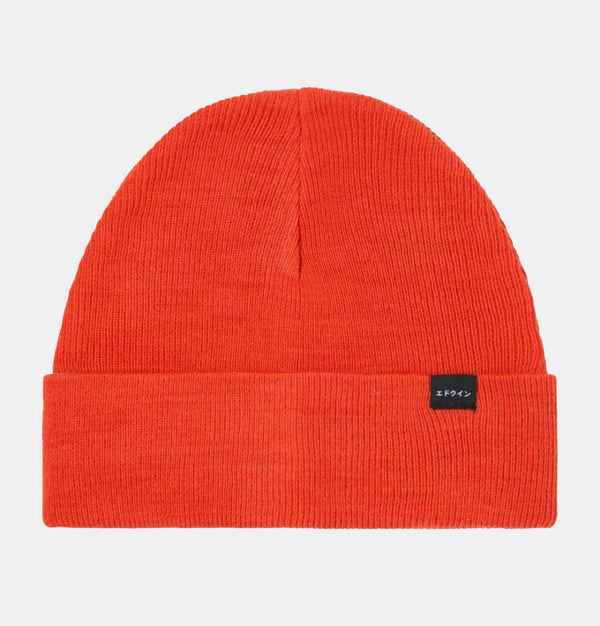 EDWIN Watch Cap Beanie in Tangerine Tango