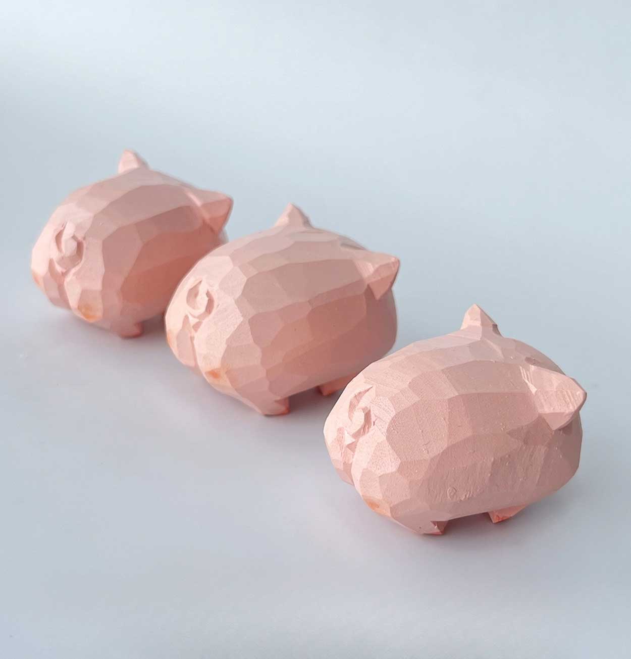 Gohobi Hand Crafted Wooden Pig