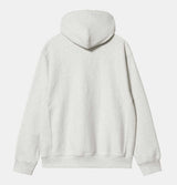 Carhartt WIP Hooded American Script Sweatshirt in Ash Heather