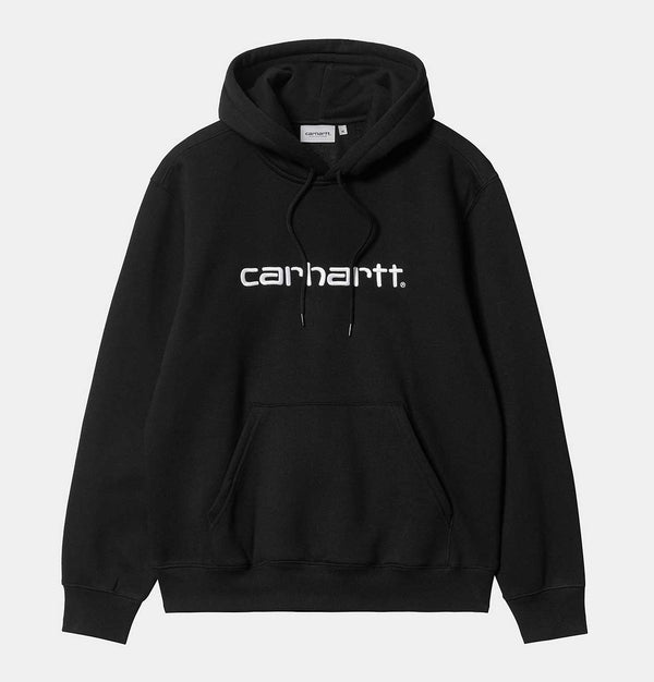 Carhartt WIP Hooded Carhartt Sweatshirt in Black/White
