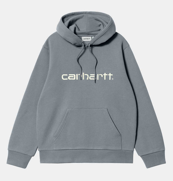 Carhartt WIP Hooded Carhartt Sweatshirt in Dove Grey/Wax