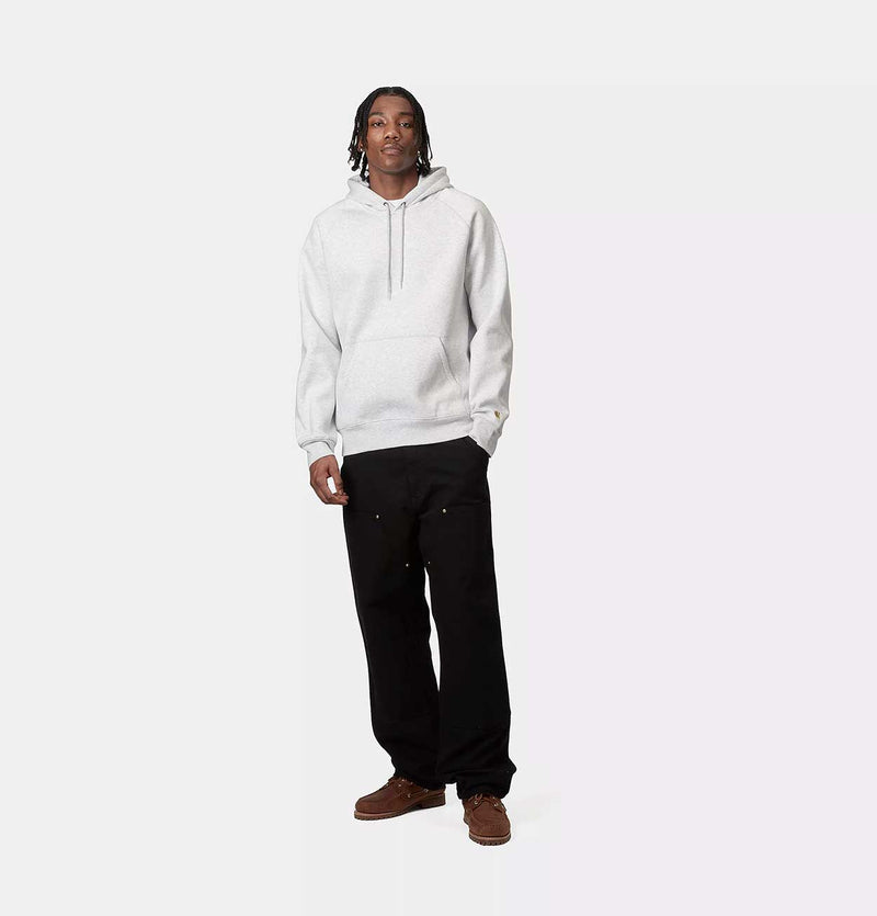 Carhartt WIP Hooded Chase Sweatshirt in Ash Heather