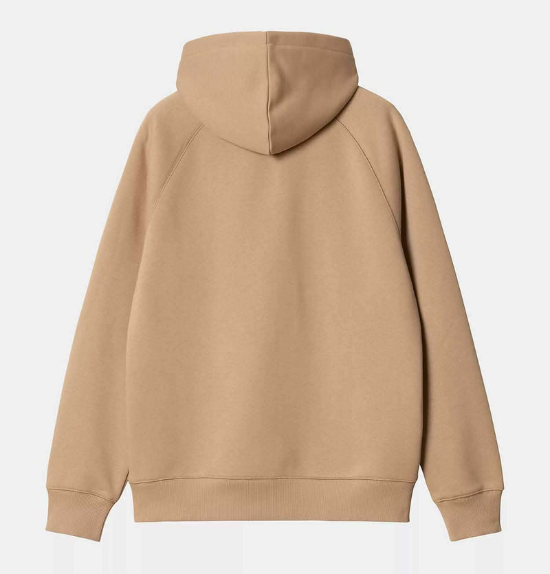 Carhartt WIP Hooded Chase Sweatshirt in Dusty H Brown