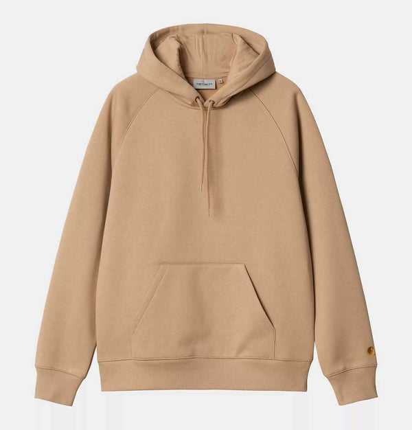 Carhartt WIP Hooded Chase Sweatshirt in Dusty H Brown