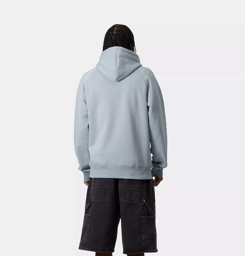 Carhartt WIP Hooded Chase Sweatshirt in Frosted Blue