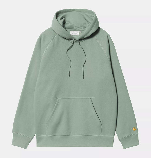 Carhartt WIP Hooded Chase Sweatshirt in Frosted Green