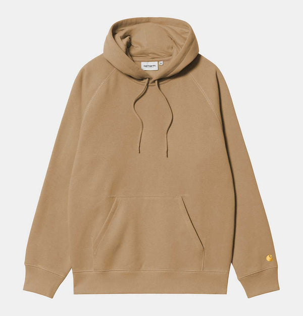 Carhartt WIP Hooded Chase Sweatshirt in Peanut