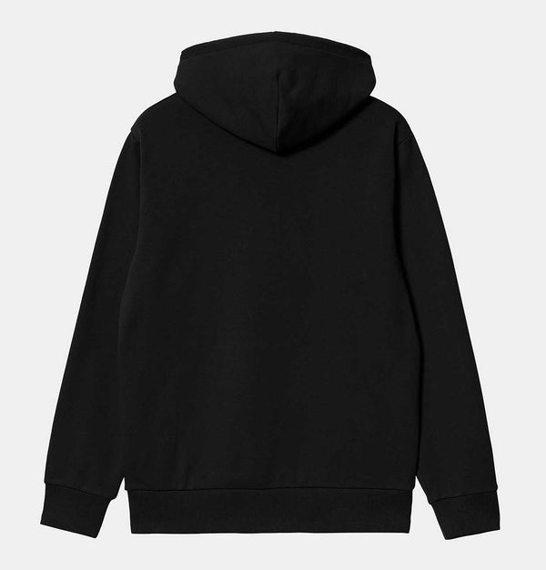 Carhartt WIP Hooded Script Embroidery Sweatshirt in Black