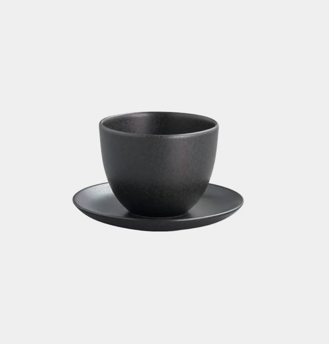 KINTO Pebble Cup & Saucer in Black