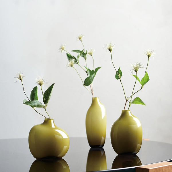 KINTO SACCO Glass Vase 03 in Green