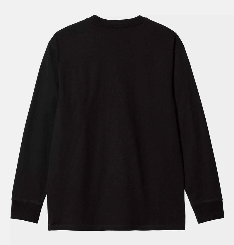 Carhartt WIP Long Sleeve American Script T-Shirt in Black