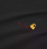 Carhartt WIP Long Sleeve American Script T-Shirt in Black