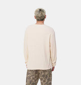 Carhartt WIP Long Sleeve Basics Script T-Shirt in Natural