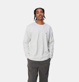 Carhartt WIP Long Sleeve Chase T-Shirt in Ash Heather