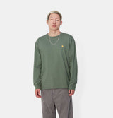 Carhartt WIP Long Sleeve Chase T-Shirt in Duck Green