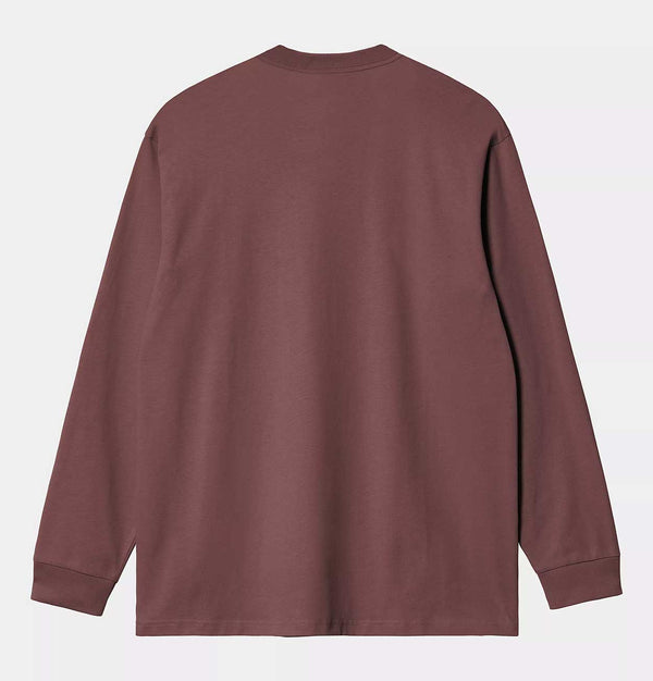 Carhartt WIP Long Sleeve Chase T-Shirt in Dusty Pink