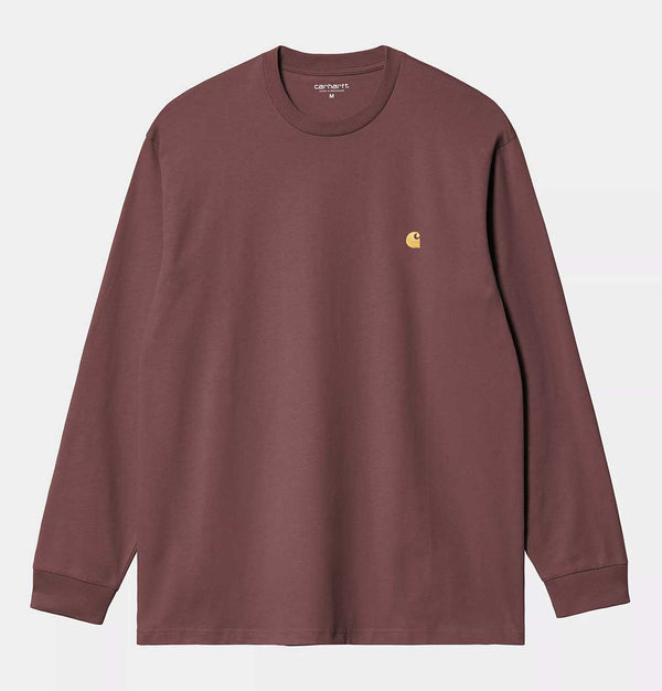 Carhartt WIP Long Sleeve Chase T-Shirt in Dusty Pink