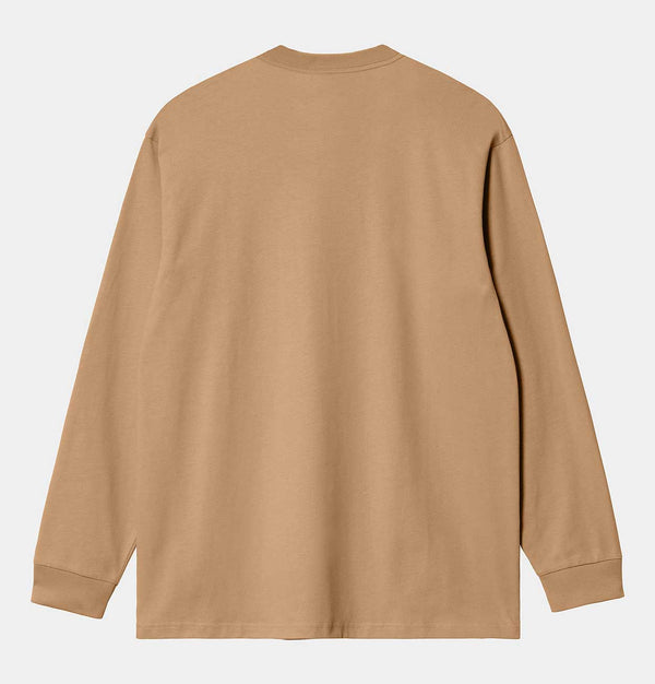 Carhartt WIP Long Sleeve Chase T-Shirt in Peanut