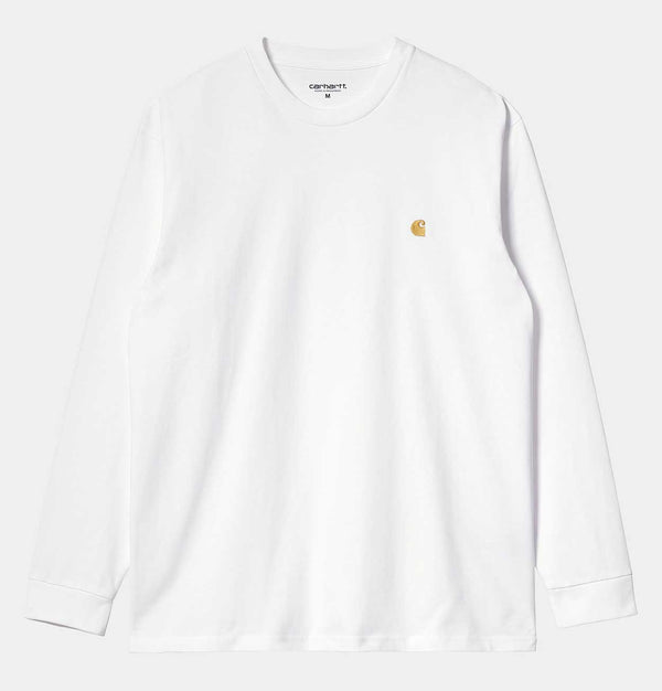 Carhartt WIP Long Sleeve Chase T-Shirt in White