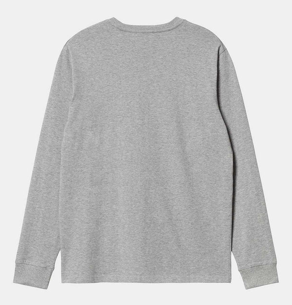 Carhartt WIP Long Sleeve Pocket T-Shirt in Grey Heather