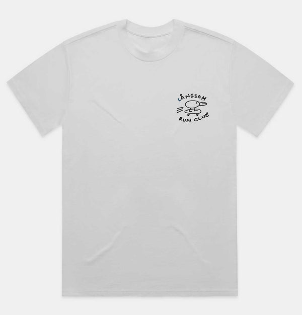 Långsam Run Club Bird T-Shirt in White