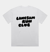 Långsam Run Club Heavy Faded Bubble T-Shirt in White