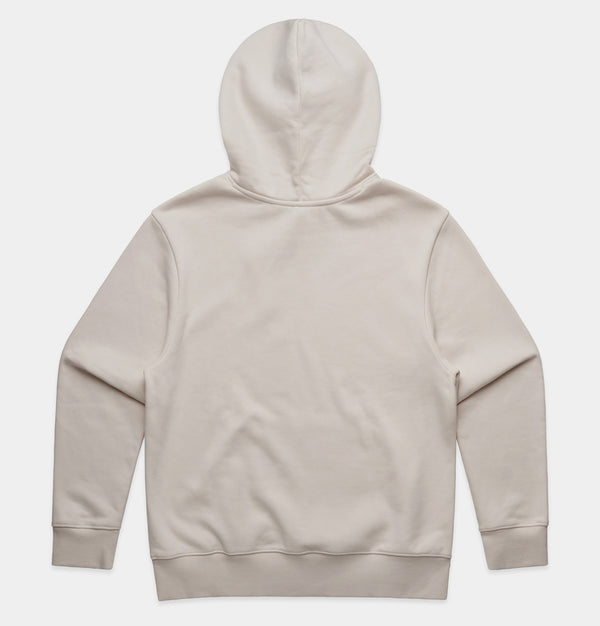 Långsam Run Club Heavy Hooded Embroidery Sweatshirt in Bone