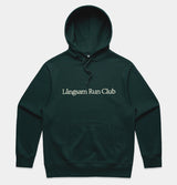 Långsam Run Club Heavy Hooded Embroidery Sweatshirt in Pine Green