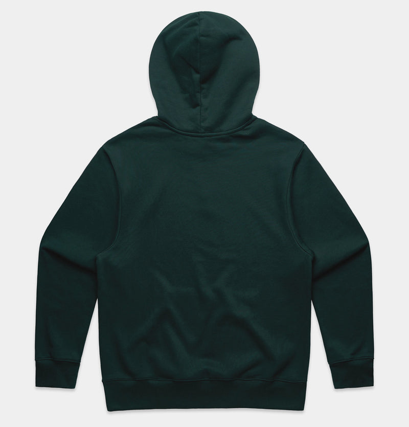 Långsam Run Club Heavy Hooded Embroidery Sweatshirt in Pine Green