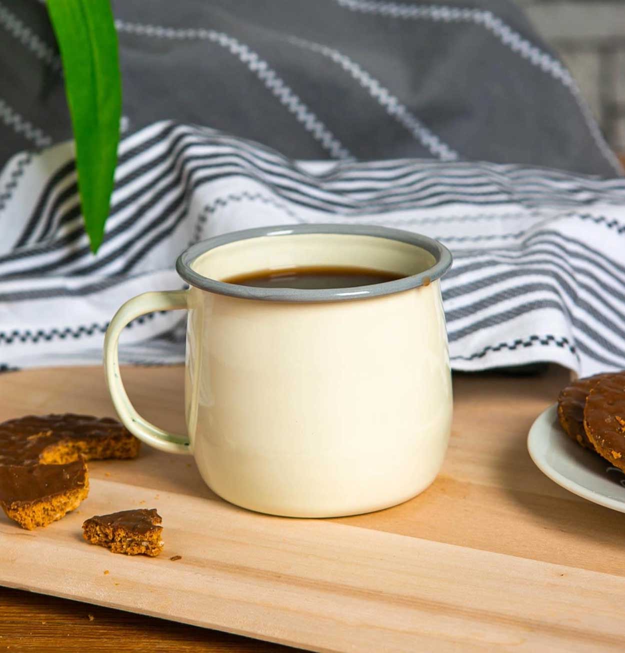 Argon Tableware Enamel Mug – Cream